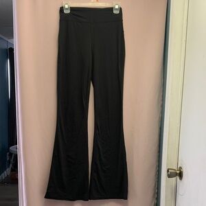 Black Boot-Cut Flare Pants for Women